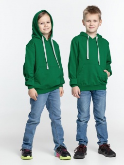 Толстовка с капюшоном детская Kirenga Kids, зеленая фото 7