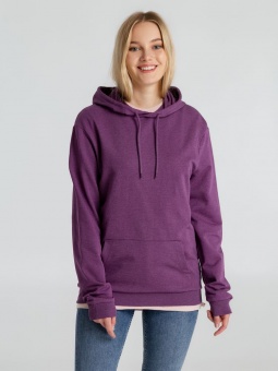 Толстовка с капюшоном унисекс Hoodie, фиолетовый меланж фото 13