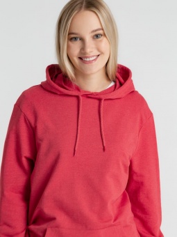 Толстовка с капюшоном унисекс Hoodie, красный меланж фото 22