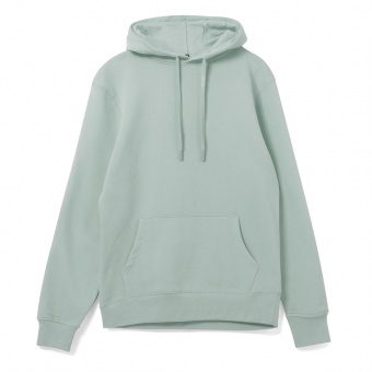 Толстовка с капюшоном унисекс Hoodie, серо-зеленая фото 6