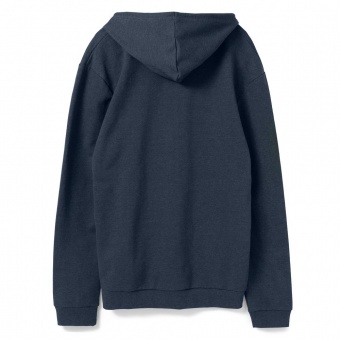 Толстовка с капюшоном унисекс Hoodie, синий меланж фото 7