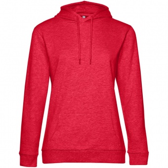 Толстовка с капюшоном женская Hoodie, красный меланж фото 3