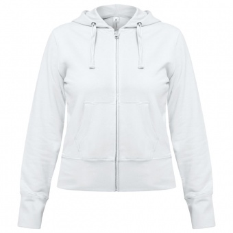 Толстовка женская Hooded Full Zip белая фото 3