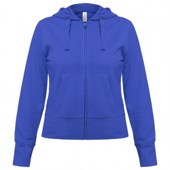 Толстовка женская Hooded Full Zip ярко-синяя фото 5