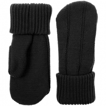 Варежки Knit Beat, черные фото 