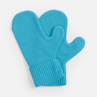 Варежки Yong, ярко-голубые фото 5
