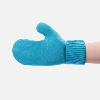 Варежки Yong, ярко-голубые фото 6