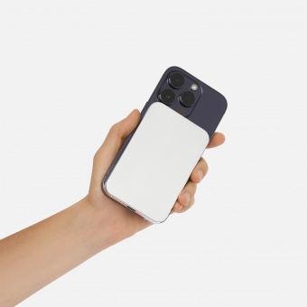 Внешний аккумулятор Artex PD 5000mAh с функцией беспроводной зарядки 15W, серебряный фото 