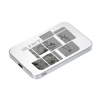 Внешний аккумулятор Artex PD 5000mAh с функцией беспроводной зарядки 15W, серебряный фото  Внешний аккумулятор Artex PD 5000mAh с функцией беспроводной зарядки 15W, серебряный фото