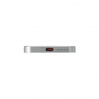Внешний аккумулятор Artex PD 5000mAh с функцией беспроводной зарядки 15W, серебряный фото 