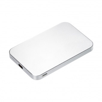 Внешний аккумулятор Artex PD 5000mAh с функцией беспроводной зарядки 15W, серебряный фото 
