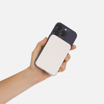 Внешний аккумулятор Artex PD 5000mAh с функцией беспроводной зарядки 15W, титановый фото 