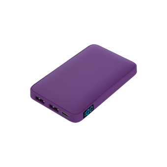 Внешний аккумулятор с подсветкой Ancor 5000 mAh, фиолетовый фото  Внешний аккумулятор с подсветкой Ancor 5000 mAh, фиолетовый фото