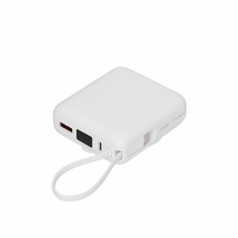 Внешний аккумулятор с подсветкой Ritter PD 10000mAh с функцией беспроводной зарядки 15W, белый фото 