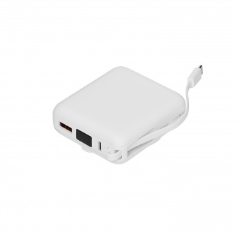 Внешний аккумулятор с подсветкой Ritter PD 10000mAh с функцией беспроводной зарядки 15W, белый фото 