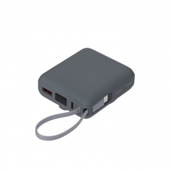 Внешний аккумулятор с подсветкой Ritter PD 10000mAh с функцией беспроводной зарядки 15W, серый фото 