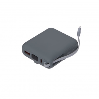 Внешний аккумулятор с подсветкой Ritter PD 10000mAh с функцией беспроводной зарядки 15W, серый фото 