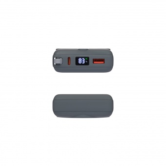 Внешний аккумулятор с подсветкой Ritter PD 10000mAh с функцией беспроводной зарядки 15W, серый фото 
