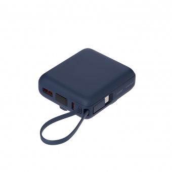 Внешний аккумулятор с подсветкой Ritter PD 10000mAh с функцией беспроводной зарядки 15W, синий фото 