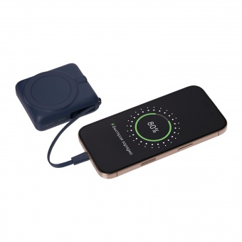 Внешний аккумулятор с подсветкой Ritter PD 10000mAh с функцией беспроводной зарядки 15W, синий фото 