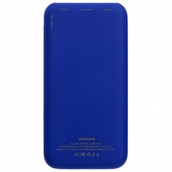 Внешний аккумулятор Uniscend All Day Compact 10000 мАч, синий фото 