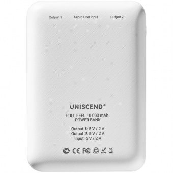 Внешний аккумулятор Uniscend Full Feel 10000 мАч, белый фото 