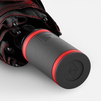 Зонт складной AOC Mini с цветными спицами, красный фото 