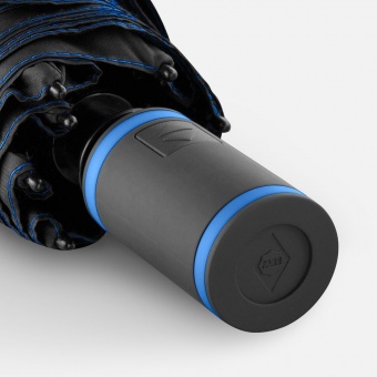 Зонт складной AOC Mini с цветными спицами, синий фото 