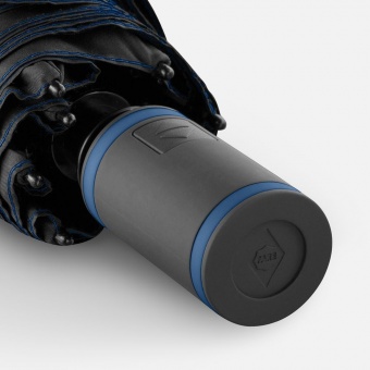 Зонт складной AOC Mini с цветными спицами, темно-синий фото 