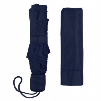 Зонт складной Unit Basic, темно-синий фото 