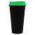 Стакан с крышкой Color Cap Black, черный с зеленым