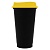 Стакан с крышкой Color Cap Black, черный с желтым