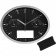Часы настенные Insert3 с термометром и гигрометром, черные фото 1