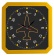 Часы настенные «Квадро», желтые фото 1
