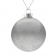 Елочный шар Finery Gloss, 10 см, глянцевый серебристый с глиттером фото 1