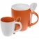 Кофейная кружка Pairy с ложкой, оранжевая с белой фото 6