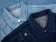 Куртка джинсовая O1, темно-синяя фото 2