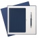 Подарочный набор Rain, синий (ежедневник, ручка) фото 1