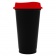 Стакан с крышкой Color Cap Black, черный с красным фото 1