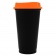 Стакан с крышкой Color Cap Black, черный с оранжевым фото 2